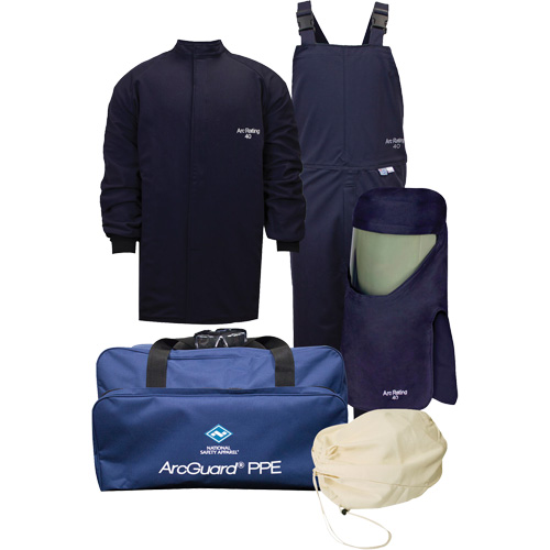 Ensemble de v&ecirc;tements grand contre l'arc &eacute;lectrique avec capuchon &agrave; lev&eacute;e avant Arcguard Revolite, 40 cal/cm² Distribution Industrielle GC