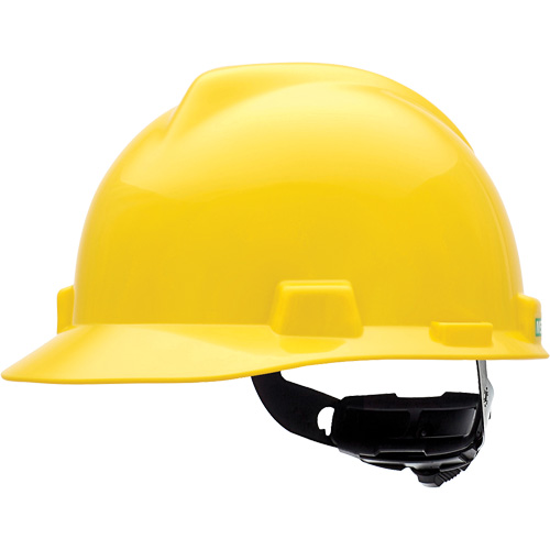 Casque de s&eacute;curit&eacute; &agrave; fentes V-Gard, R&eacute;pond aux normes CSA type 1, Suspension Rochet, Non ventil&eacute; Distribution Industrielle GC