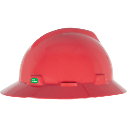 V-Gard&reg; GREEN Slotted Full Brim Hard Hat, Meets CSA Type 1, Ratchet Suspension Distribution Industrielle GC