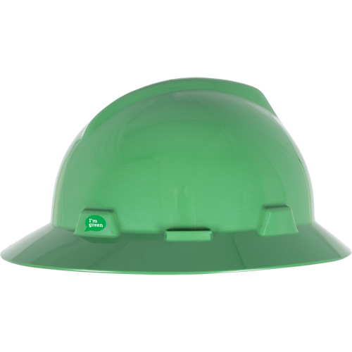 V-Gard&reg; GREEN Slotted Full Brim Hard Hat, Meets CSA Type 1, Ratchet Suspension Distribution Industrielle GC