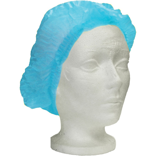 Bonnet bouffant pliss&eacute; Ronco Care, Polypropyl&egrave;ne, 24", Bleu Distribution Industrielle GC