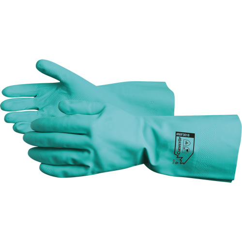 Chemstop Chemical Resistant Gloves, Size 7, 12" L, Nitrile, Flock-Lined Inner Lining, 15-mil Distribution Industrielle GC