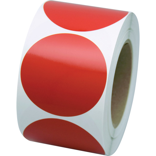 Marking Shapes, Circle, 3" L x 3" W, Red, Vinyl Distribution Industrielle GC