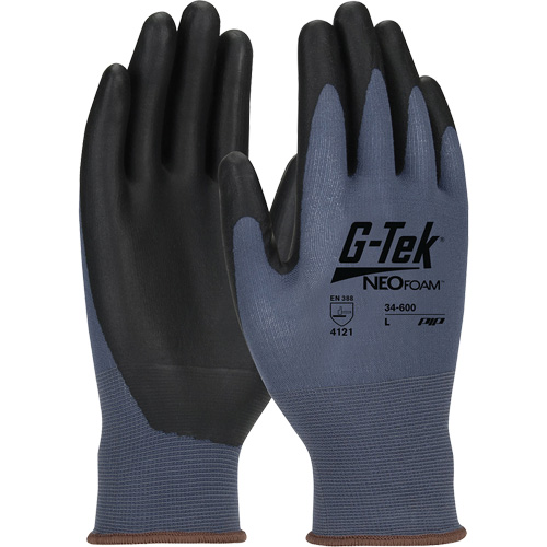 Gants en tricot sans coutures enduits G-Tek NeoFoam, T-petit, R&ecirc;vetement Polyur&eacute;thane, Calibre 15, Enveloppe en Nylon Distribution Industrielle GC