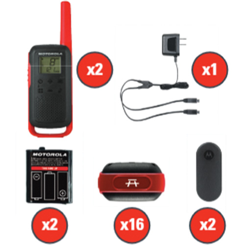 Radios bidirectionnelles Talkabout, Bande FRS, 22 canaux, Port&eacute;e 32 km Distribution Industrielle GC