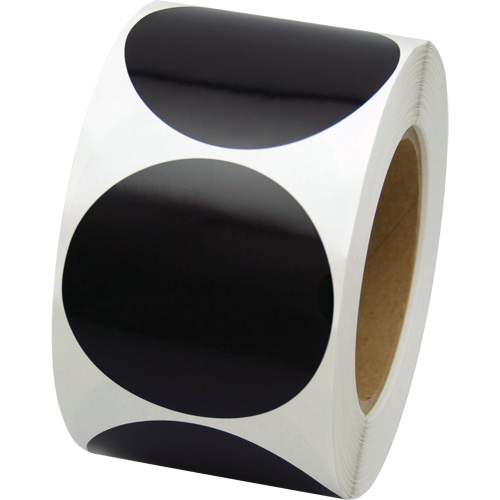 Coloured Marking Dots, Circle, 3" L x 3" W, Black, Vinyl Distribution Industrielle GC