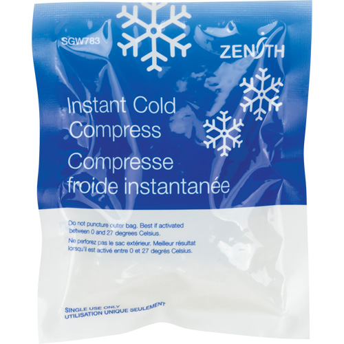 Compresse instantan&eacute;e, Froid, Utilisation unique, 5" x 6" Distribution Industrielle GC