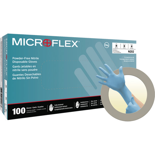 Gants jetables N20, Petit, Nitrile, 4,7 mils, Sans poudre, Bleu Distribution Industrielle GC