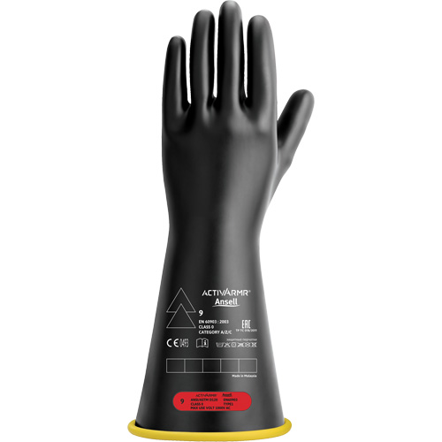 Gants isolants en caoutchouc naturel, ASTM classe 0, Taille 7, 14" lo Distribution Industrielle GC