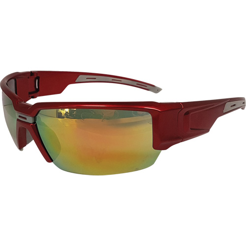 Lunettes de s&eacute;curit&eacute; Hartley, Lentille Rouge, R&eacute;pond ou surpasse la norme CSA Z94.3 Distribution Industrielle GC