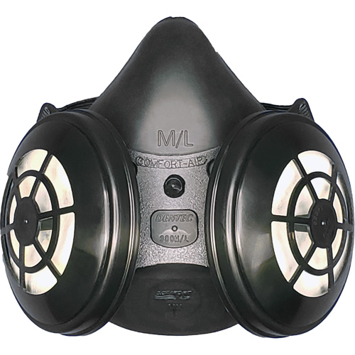 Ensemble de respirateur &agrave; demi-masque N95 Comfort-Air 400Nx noir sans soupape d'expiration, &eacute;lastom&egrave;re/Caoutchouc, Moyen/grand Distribution Industrielle GC