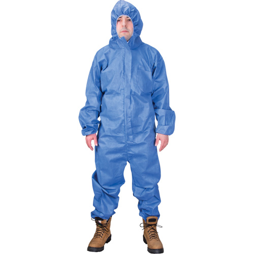Hooded Coveralls, Medium, Blue, SMS Distribution Industrielle GC