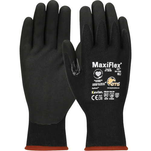 Gants compatibles avec les &eacute;crans tactiles ATG MaxiFlex Cut, Taille T-petit, Calibre 15, Rev&ecirc;tement Mousse de nitrile, Enveloppe en Polyester/Kevlar, ASTM ANSI niveau A4/EN 388 niveau 3/EN 388 niveau D Distribution Industrielle GC