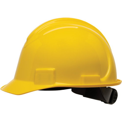 Casque de s&eacute;curit&eacute; &agrave; bord court North, R&eacute;pond aux normes CSA type 1, Suspension Rochet, Non ventil&eacute; Distribution Industrielle GC