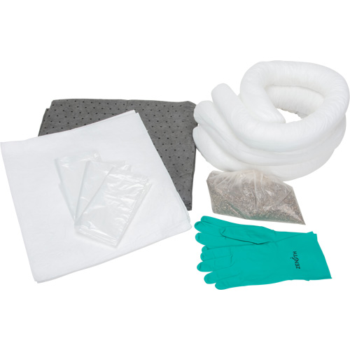 Trousse de lutte contre les d&eacute;versements de premi&egrave;re qualit&eacute;, Huile seulement/Universel, Sac, Absorbance de 10 gal. US Distribution Industrielle GC