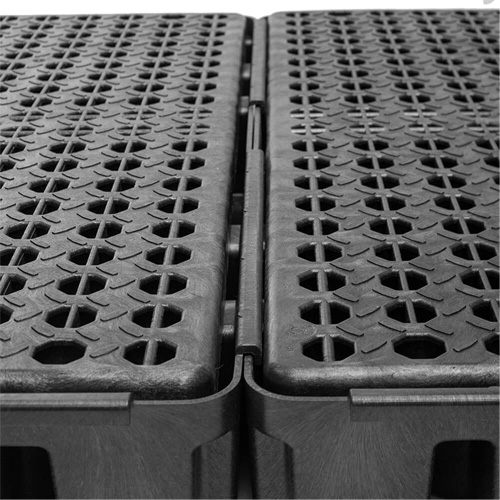Palette de confinement des d&eacute;versements &agrave; profil bas Black Diamond, Capacit&eacute; de d&eacute;versement 102 gal. US, 96" x 49" x 6,5" Distribution Industrielle GC
