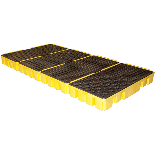 Palette &agrave; profil bas pour contr&ocirc;le des d&eacute;versements, Capacit&eacute; de d&eacute;versement 102 gal. US, 96" x 49" x 6,5" Distribution Industrielle GC