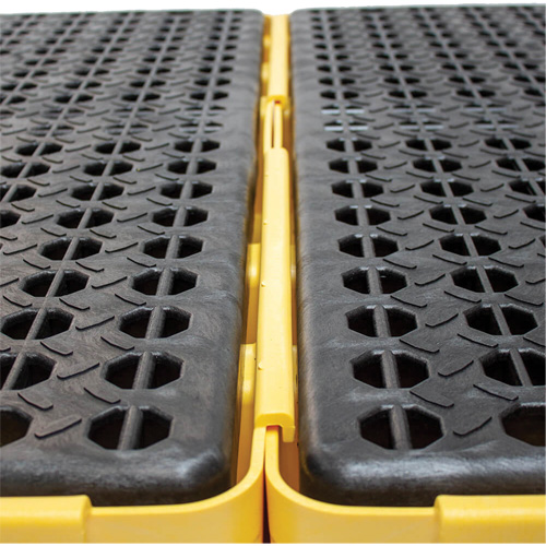 Palette &agrave; profil bas pour contr&ocirc;le des d&eacute;versements, Capacit&eacute; de d&eacute;versement 102 gal. US, 96" x 49" x 6,5" Distribution Industrielle GC
