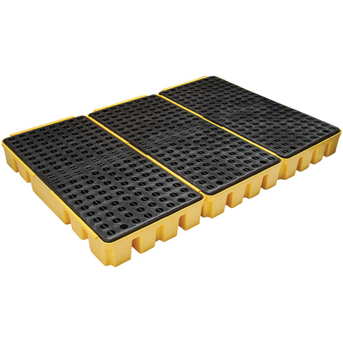 Palette &agrave; profil bas pour contr&ocirc;le des d&eacute;versements, Capacit&eacute; de d&eacute;versement 76.5 gal. US, 72" x 49" x 6,5" Distribution Industrielle GC