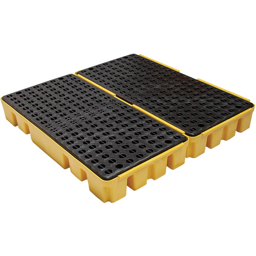Palette &agrave; profil bas pour contr&ocirc;le des d&eacute;versements, Capacit&eacute; de d&eacute;versement 51 gal. US, 49" x 48" x 6,5" Distribution Industrielle GC