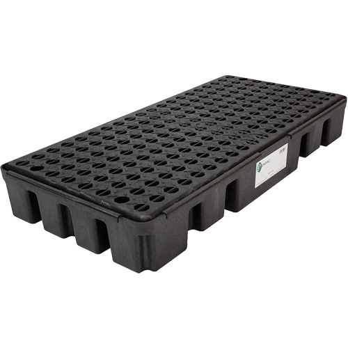Palette de confinement des d&eacute;versements &agrave; profil bas Black Diamond, Capacit&eacute; de d&eacute;versement 25.5 gal. US, 49" x 24" x 6,5" Distribution Industrielle GC