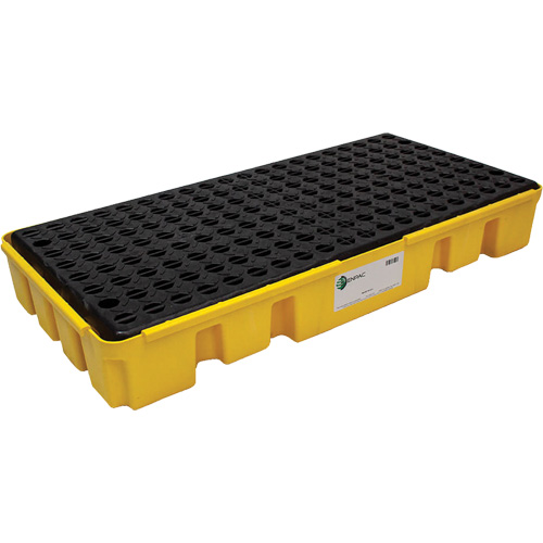 Palette &agrave; profil bas pour contr&ocirc;le des d&eacute;versements, Capacit&eacute; de d&eacute;versement 25.5 gal. US, 49" x 24" x 6,5" Distribution Industrielle GC