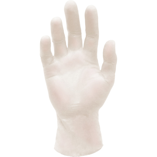 Gants d'examen m&eacute;dical synth&eacute;tiques extensibles, Grand, Vinyle, 5 mils, Sans poudre, Blanc, Classe 2 Distribution Industrielle GC