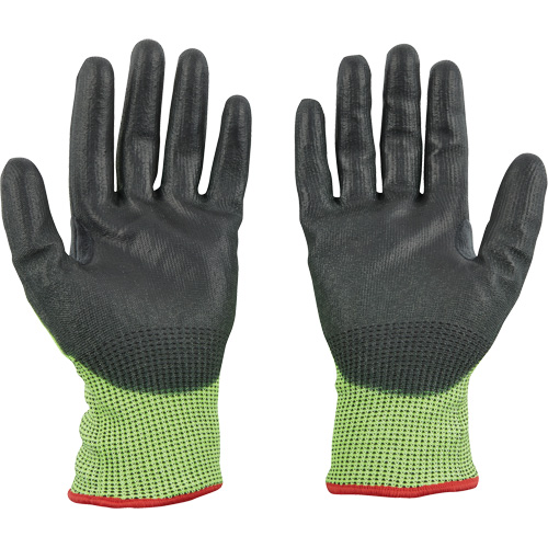 Gants &agrave; haute visibilit&eacute; enduits par trempage, Taille 2T-Grand, Calibre 15, Rev&ecirc;tement Polyur&eacute;thane, Enveloppe en Poly&eacute;thyl&egrave;ne, ASTM ANSI niveau A5 Distribution Industrielle GC