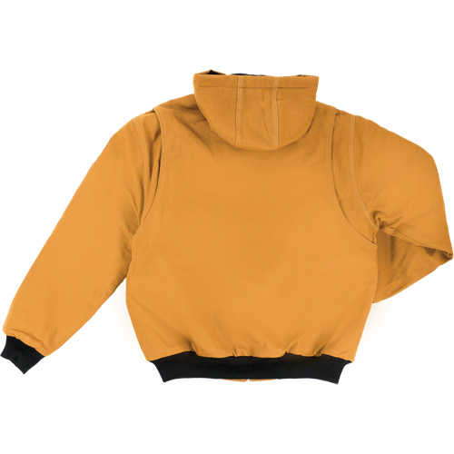 Blouson d'aviateur en toile lourde avec capuchon, Hommes, Petit, Brun Distribution Industrielle GC