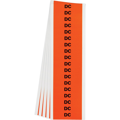 &eacute;tiquette de tension pour conduit  DC , 1/2" x 2-1/4", &eacute;toffe/Vinyle, Anglais Distribution Industrielle GC