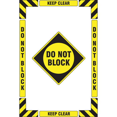 "Keep Clear Do Not Block" Floor Marking Kit, Adhesive, English with Pictogram Distribution Industrielle GC