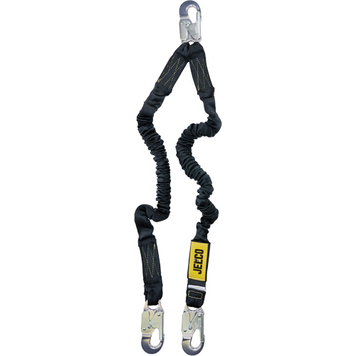 Arc Flash Lanyard, 4', Locking Snap Hook Center, Locking Snap Hook Leg Ends, Nylon Distribution Industrielle GC