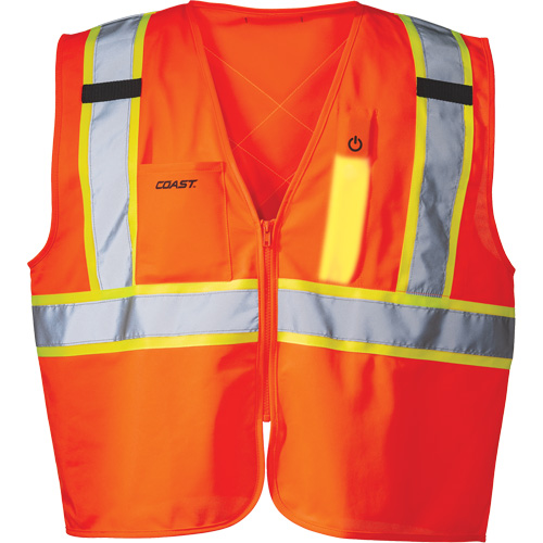 Veste de s&eacute;curit&eacute; SV350 X-Back avec lampe, Orange haute visibilit&eacute;, Petit, Polyester Distribution Industrielle GC