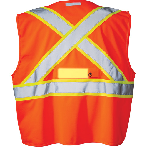 Veste de s&eacute;curit&eacute; SV350 X-Back avec lampe, Orange haute visibilit&eacute;, Petit, Polyester Distribution Industrielle GC
