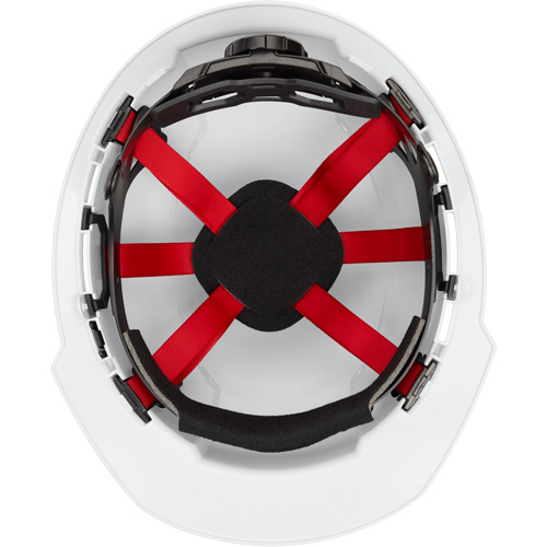 Casque de s&eacute;curit&eacute; &agrave; bordure avant, R&eacute;pond aux normes CSA type 1, Suspension Rochet, Ventil&eacute; Distribution Industrielle GC