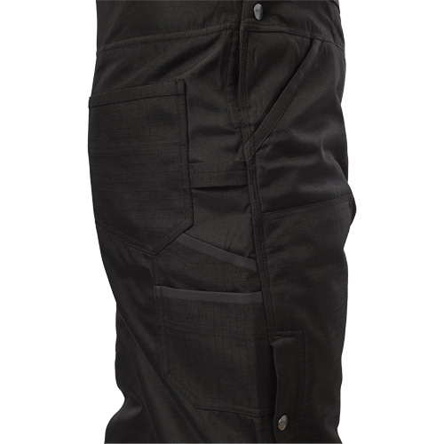 Salopette GridIron de longueur standard avec fermeture &agrave; glissi&egrave;re jusqu'&agrave; la cuisse, Hommes, Grand, Noir Distribution Industrielle GC