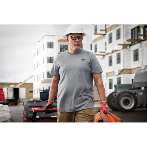 T-shirt de travail hybride, Hommes, Petit, Gris Distribution Industrielle GC