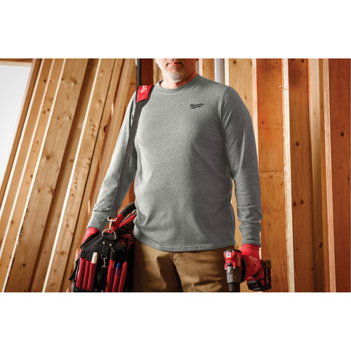 T-shirt de travail hybride, Hommes, Petit, Gris Distribution Industrielle GC