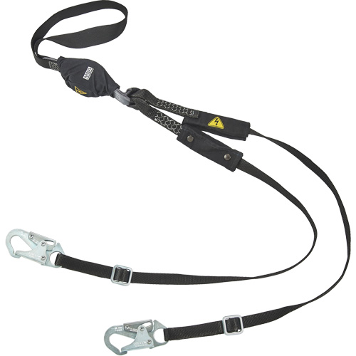 V-Series Utility Energy Absorbing Lanyard, 6', Snap Hook Center, Snap Hook Leg Ends, Nylon Distribution Industrielle GC