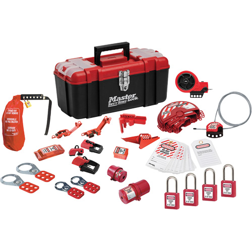 Premier Lockout Kit with Zenex Thermoplastic Locks, Electrical/Valve Kit, 27 Components Distribution Industrielle GC