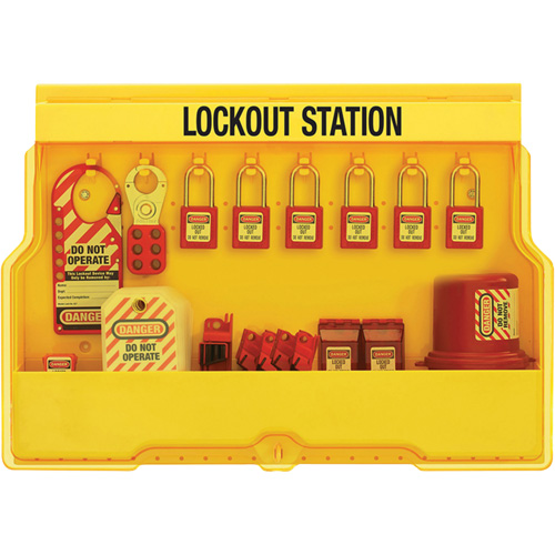 Station de cadenassage dappareils &eacute;lectriques de qualit&eacute; sup&eacute;rieure, Cadenas Thermoplastique, Capacit&eacute; de 16, Cadenas Compris Distribution Industrielle GC