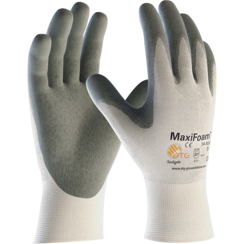 Gants en tricot sans couture de qualit&eacute; sup&eacute;rieure ATG MaxiFoam, Grand, R&ecirc;vetement Nitrile, Calibre 15, Enveloppe en Nylon Distribution Industrielle GC