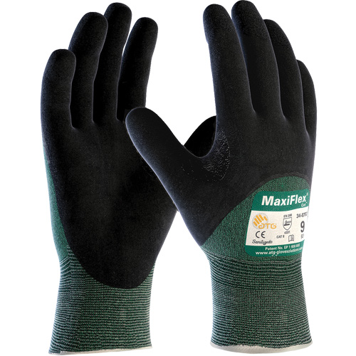 ATG MaxiFlex&reg; Cut Seamless Cut Resistant Gloves, Size Large, 15 Gauge, Nitrile Coated, Engineered Yarn Shell, ASTM ANSI Level A2/EN 388 Level 3/EN 388 Level B Distribution Industrielle GC