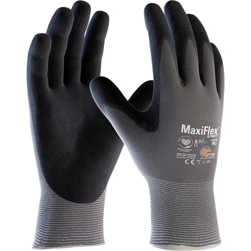Gants compatibles avec les &eacute;crans tactiles ATG MaxiFlex Ultimate AD-APT, T-petit, R&ecirc;vetement Nitrile, Calibre 15, Enveloppe en Nylon/&eacute;lasthanne Distribution Industrielle GC