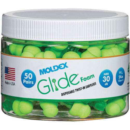 Glide&reg; Foam Earplugs, Bulk - Canister Distribution Industrielle GC