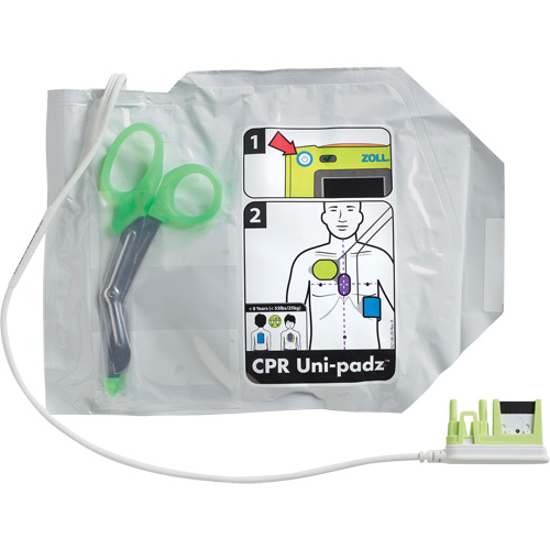 &eacute;lectrodes RCR pour adultes & enfants Uni-Padz, Zoll AED 3 Pour, Classe 4 Distribution Industrielle GC