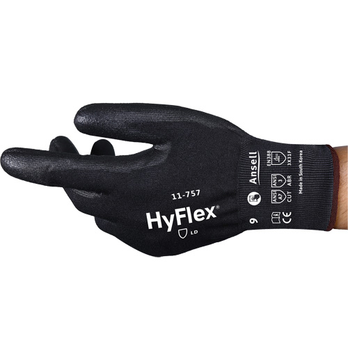 HyFlex&reg; 11-757 Cut-Resistant Gloves, Size 7, 18 Gauge, Polyurethane Coated, Intercept Shell, ASTM ANSI Level A7/EN 388 Level F Distribution Industrielle GC