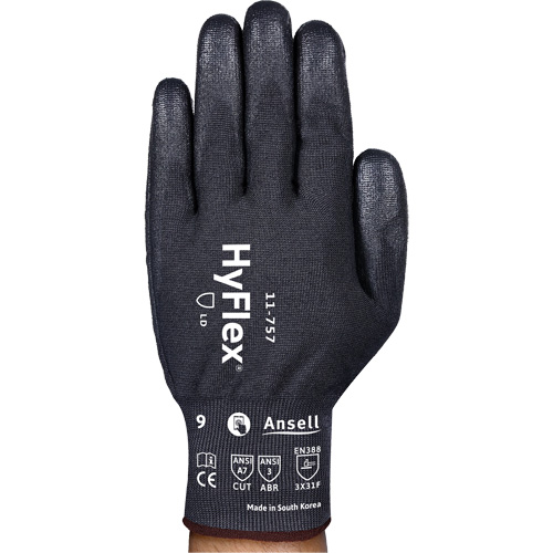 HyFlex&reg; 11-757 Cut-Resistant Gloves, Size 7, 18 Gauge, Polyurethane Coated, Intercept Shell, ASTM ANSI Level A7/EN 388 Level F Distribution Industrielle GC