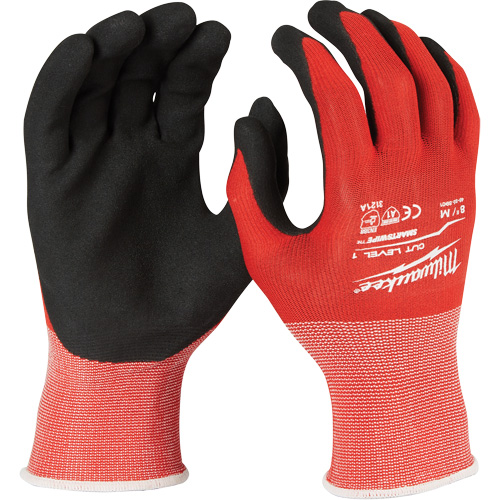 Gants r&eacute;sistant aux coupures, Taille Grand, Rev&ecirc;tement Nitrile, Enveloppe en Nylon/Lycra, ANSI/ISEA 105 niveau 1/EN 388 niveau 1 Distribution Industrielle GC