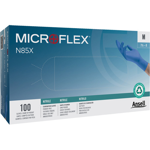 Microflex&reg; N85 Gloves, X-Small, Nitrile, 3.5-mil, Powder-Free, Blue, Class 2 Distribution Industrielle GC